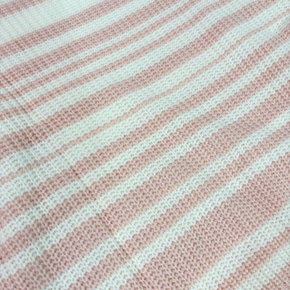 Wednesday's Girl Sweater Women 12 Pink Stripe LongSleeve Pullover NWT Fall Knit - Picture 6 of 9